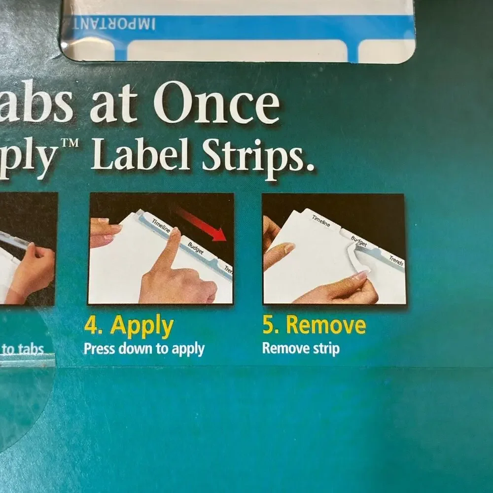 Avery 11492 Index Maker 5-Tab Print/Apply Clear Label White Divider, 10 Sets New